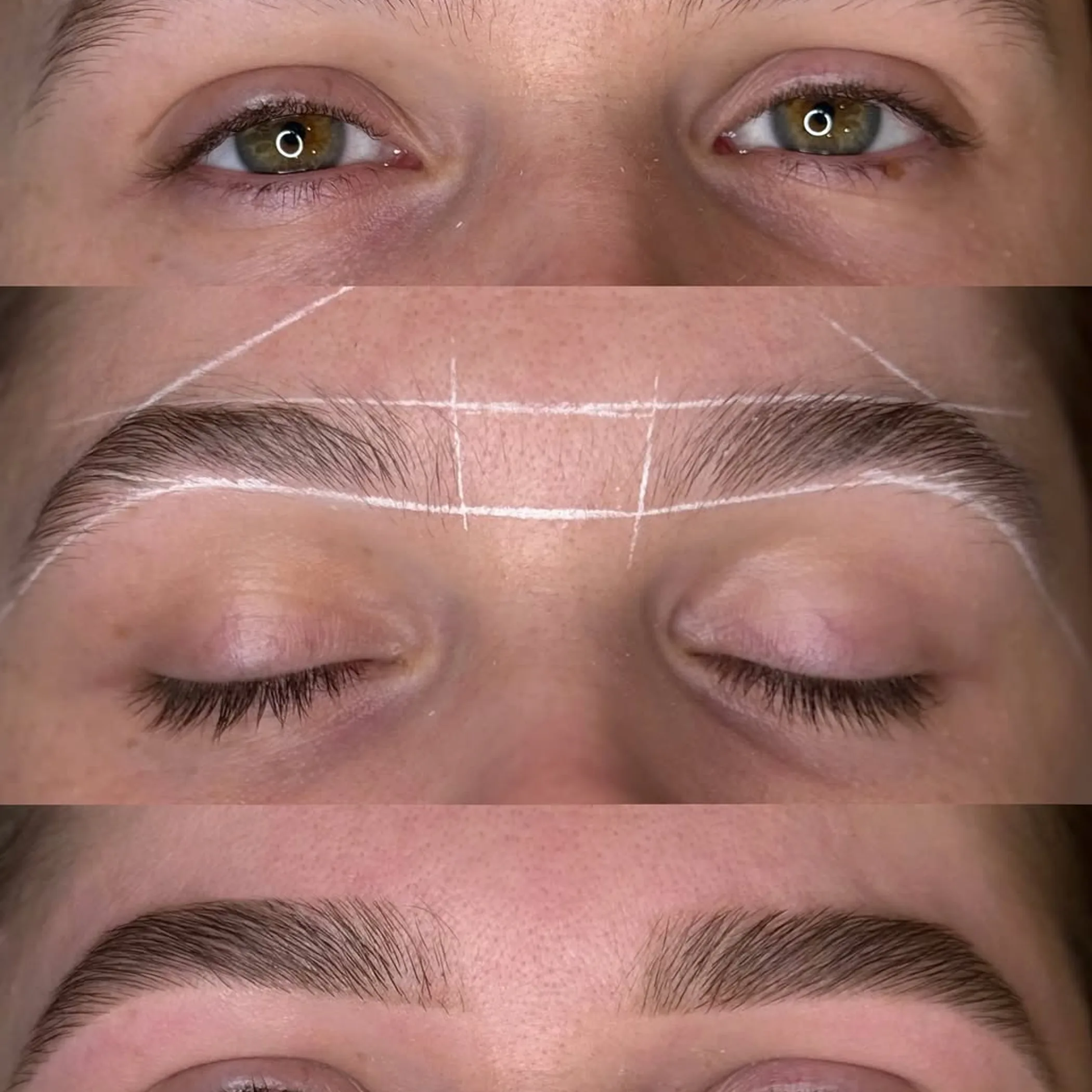 eyebrow shaping close-up detail