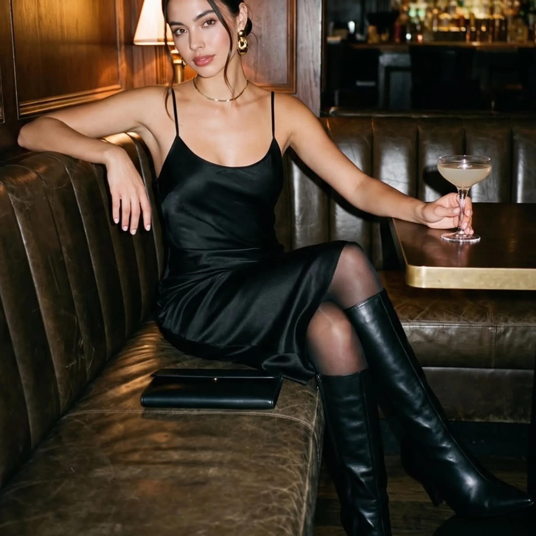 martini in polished nightlife setting