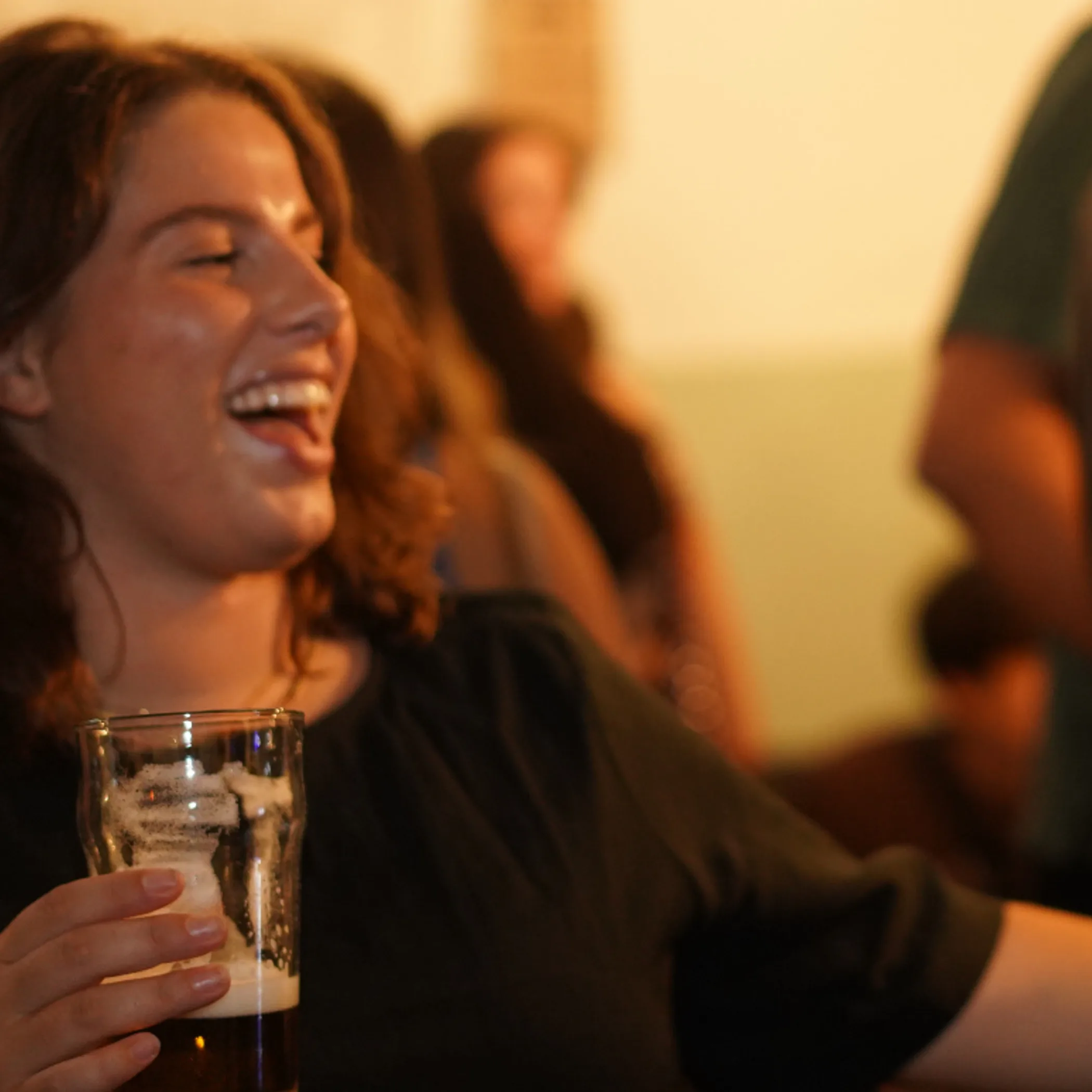 people enjoying an evening in a bar